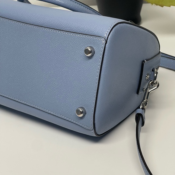 Coach Rowan Satchel Crossbody Leather Bag 79946 Light Blue Shade Purse - Picture 9 of 16